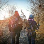 Couple hiking in the fall - intimacy without sex